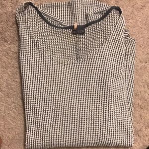 Black and white checkered knit